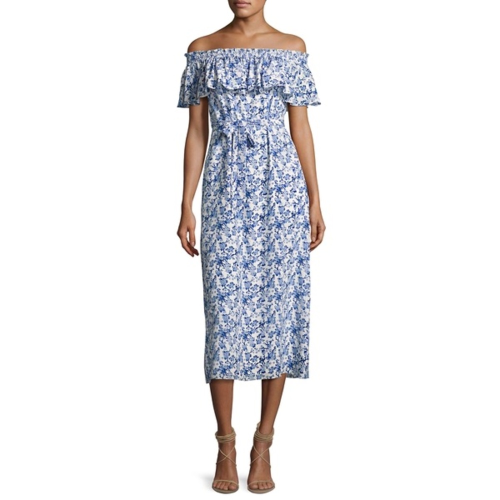 Rebecca Taylor Aimee Blue Floral Dress